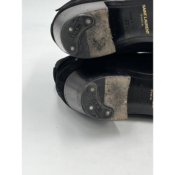 Saint Laurent Blake Jodhpur Womens Black Suede Ankle Bootie Sz IT 36/ US 5.5 - Picture 10 of 16